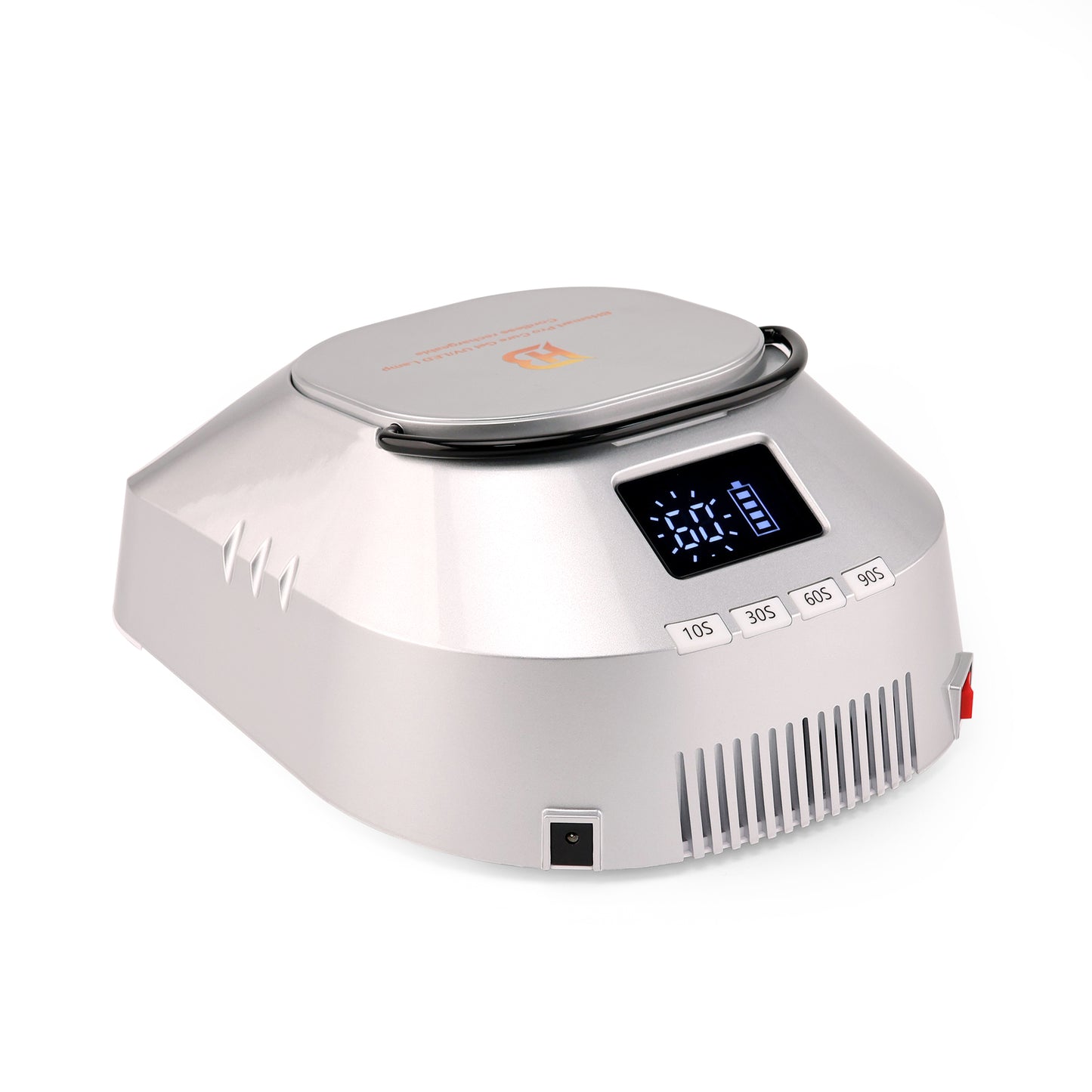 BHSMART- Pro Professional Hybrid 86W Wireless Rechargeable UV LED Nail Curing Lamp Cordless Nail Dryer for Gel Nails, Manicure, Pedicure Silver
