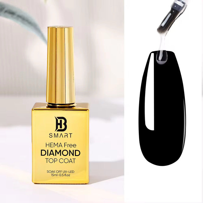 BHSMART Chrome Base TPO & HEMA-Free Super White/Black/Clear UV/LED Gel No Wipe Mirror Effect Chrome