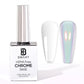 BHSMART Chrome Base TPO & HEMA-Free Super White/Black/Clear UV/LED Gel No Wipe Mirror Effect Chrome