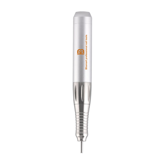BHSMART High Power Nail Driller Handpiece Quiet and Vibration-Free Professional Electric Nail Drill Machine with Multiple Connector Cables, Silver