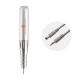 BHSMART High Power Nail Driller Handpiece Quiet and Vibration-Free Professional Electric Nail Drill Machine with Multiple Connector Cables, Silver