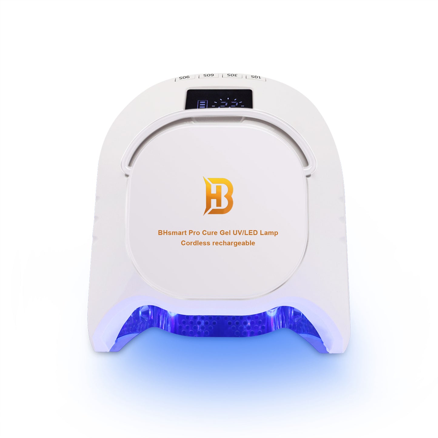 BHSMART- Pro Professional Hybrid 86W Wireless Rechargeable UV LED Nail Curing Lamp Cordless Nail Dryer for Gel Nails, Manicure, Pedicure White