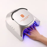 BHSMART- Pro Professional Hybrid 86W Wireless Rechargeable UV LED Nail Curing Lamp Cordless Nail Dryer for Gel Nails, Manicure, Pedicure Silver