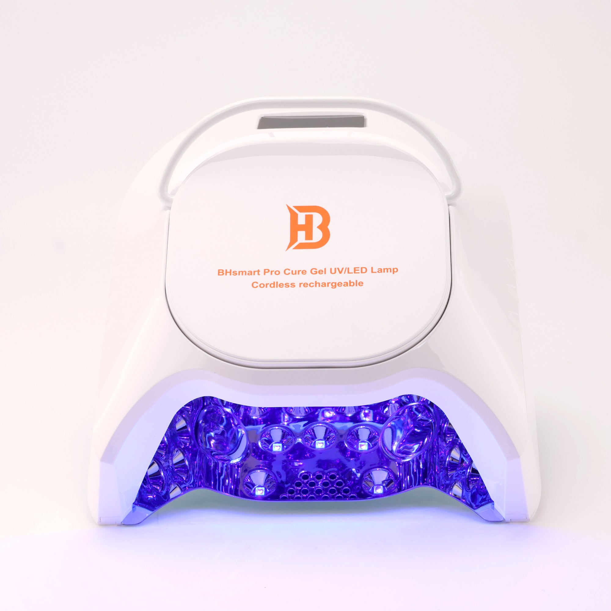 BHSMART- Pro Professional Hybrid 86W Wireless Rechargeable UV LED Nail Curing Lamp Cordless Nail Dryer for Gel Nails, Manicure, Pedicure White