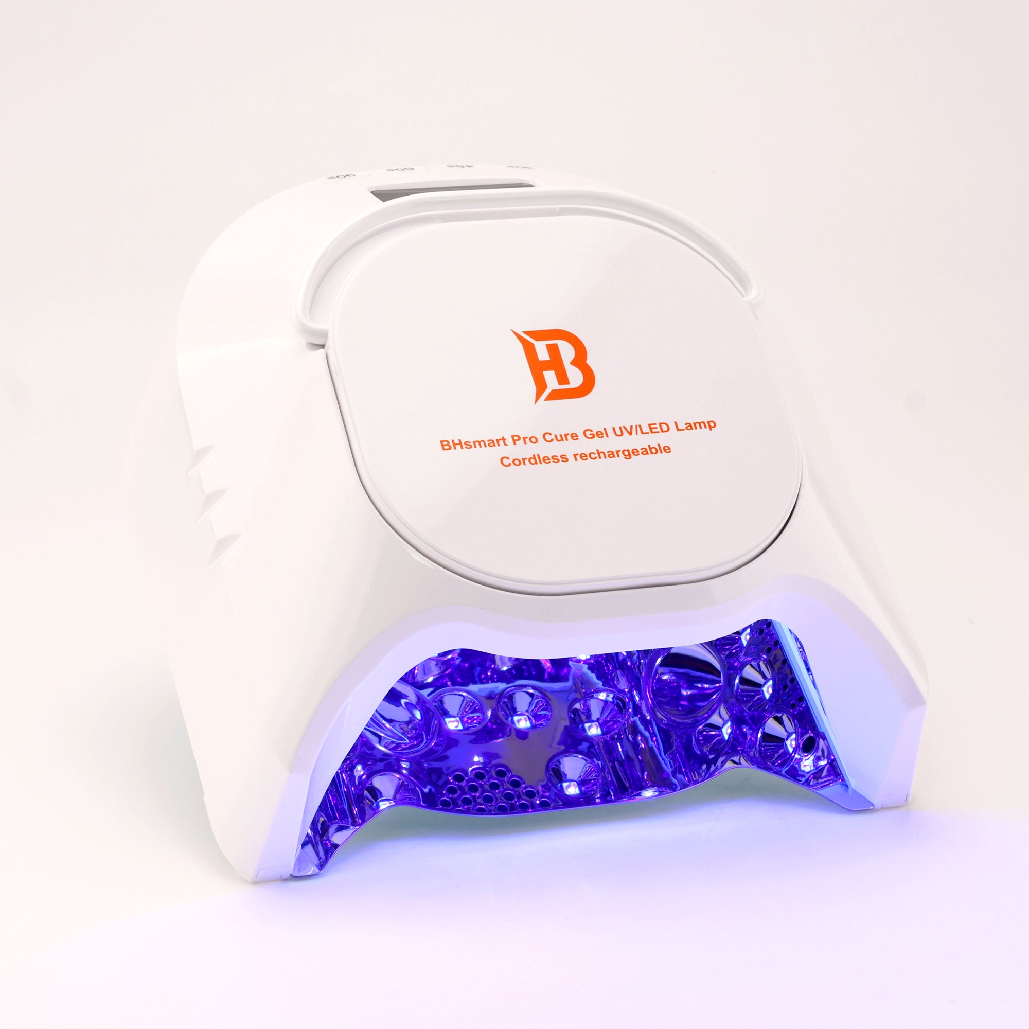 BHSMART- Pro Professional Hybrid 86W Wireless Rechargeable UV LED Nail Curing Lamp Cordless Nail Dryer for Gel Nails, Manicure, Pedicure White