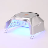 BHSMART- Pro Professional Hybrid 86W Wireless Rechargeable UV LED Nail Curing Lamp Cordless Nail Dryer for Gel Nails, Manicure, Pedicure Silver