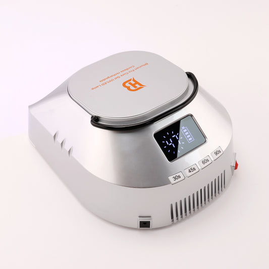 BHSMART- Pro Professional Hybrid 86W Wireless Rechargeable UV LED Nail Curing Lamp Cordless Nail Dryer for Gel Nails, Manicure, Pedicure Silver