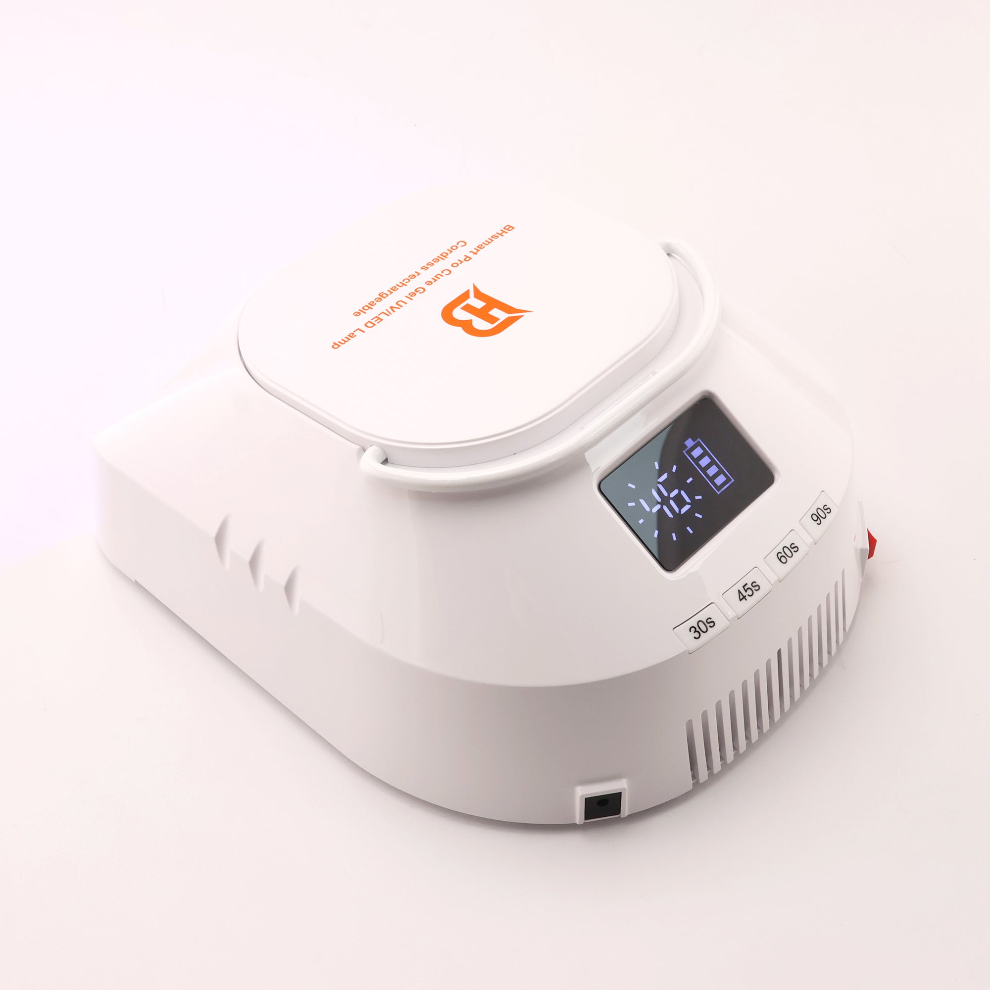 BHSMART- Pro Professional Hybrid 86W Wireless Rechargeable UV LED Nail Curing Lamp Cordless Nail Dryer for Gel Nails, Manicure, Pedicure White