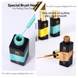BHSMART 24 Color Professional TPO & HEMA-Free UV/LED Gel Liner Kit for Nail Art