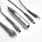 BHSMART High Power Nail Driller Handpiece Quiet and Vibration-Free Professional Electric Nail Drill Machine with Multiple Connector Cables, Silver