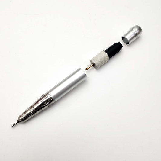 BHSMART High Power Nail Driller Handpiece Quiet and Vibration-Free Professional Electric Nail Drill Machine with Multiple Connector Cables, Silver